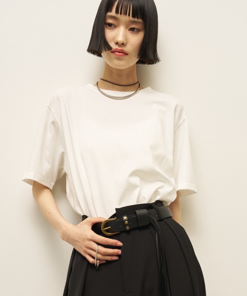 AIC.(エーアイシー)の「【再入荷】バックレイヤードフィットTシャツ(Tシャツ/カットソー・レディース・オフホワイト/ブラック/チャコールグレー/ブラウン・FREE)」の9枚目の写真