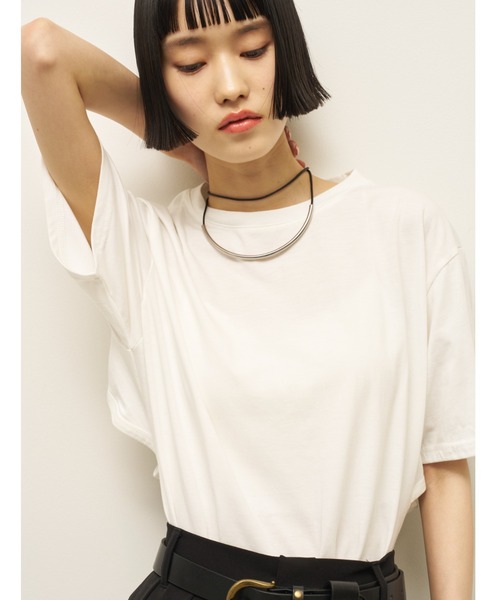 AIC.(エーアイシー)の「【再入荷】バックレイヤードフィットTシャツ(Tシャツ/カットソー・レディース・オフホワイト/ブラック/チャコールグレー/ブラウン・FREE)」の13枚目の写真