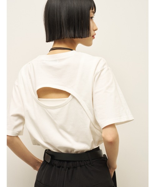 AIC.(エーアイシー)の「【再入荷】バックレイヤードフィットTシャツ(Tシャツ/カットソー・レディース・オフホワイト/ブラック/チャコールグレー/ブラウン・FREE)」の7枚目の写真