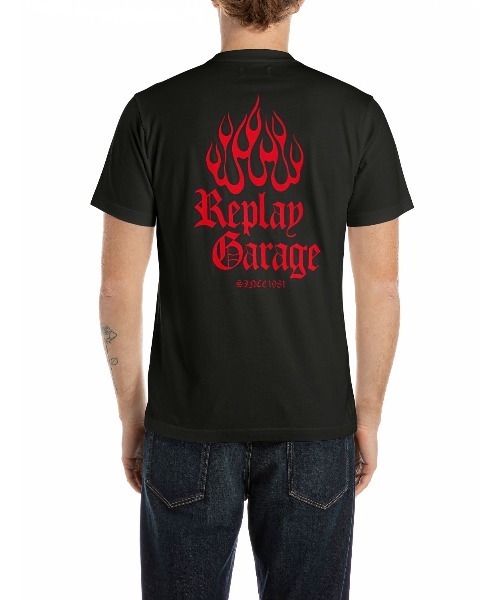 REPLAY(リプレイ)の「レギュラーフィット ベーシックジャージー FIREー Tシャツ(Tシャツ/カットソー・メンズ・ホワイト/ブラック・MEDIUM/LARGE/X-LARGE/SMALL)」の8枚目の写真