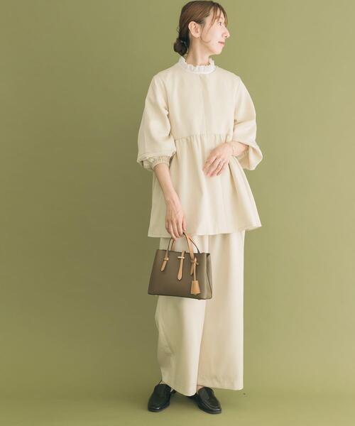 セール】ジャケットフリルトップス×パンツセット（セットアップ