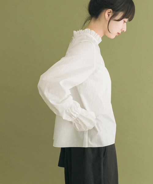 ITEMS URBANRESEARCH（アイテムズ アーバンリサーチ）の「ジャケットフリルトップス×パンツセット（セットアップ・レディース・ブラック/ライトベージュ・FREE）」の19枚目の写真