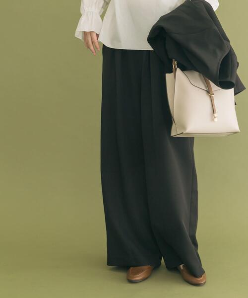 ITEMS URBANRESEARCH（アイテムズ アーバンリサーチ）の「ジャケットフリルトップス×パンツセット（セットアップ・レディース・ブラック/ライトベージュ・FREE）」の20枚目の写真