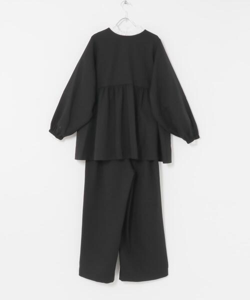 ITEMS URBANRESEARCH（アイテムズ アーバンリサーチ）の「ジャケットフリルトップス×パンツセット（セットアップ・レディース・ブラック/ライトベージュ・FREE）」の14枚目の写真