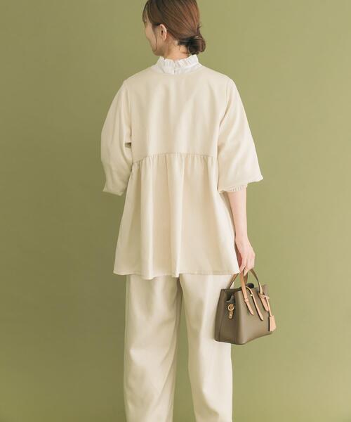 ITEMS URBANRESEARCH（アイテムズ アーバンリサーチ）の「ジャケットフリルトップス×パンツセット（セットアップ・レディース・ブラック/ライトベージュ・FREE）」の17枚目の写真