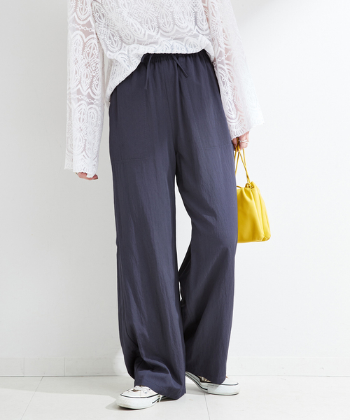 B.C STOCK（ベーセーストック）の「《追加》手洗い可 / セルロースカルゼベイカーイージーパンツ（その他パンツ・レディース・ネイビー/ライトグレー/ウッド・SMALL/MEDIUM）」の14枚目の写真