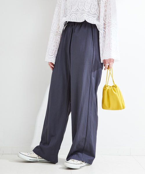 B.C STOCK（ベーセーストック）の「《追加》手洗い可 / セルロースカルゼベイカーイージーパンツ（その他パンツ・レディース・ネイビー/ライトグレー/ウッド・SMALL/MEDIUM）」の15枚目の写真