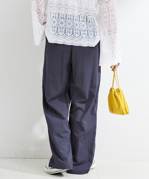 B.C STOCK（ベーセーストック）の「《追加》手洗い可 / セルロースカルゼベイカーイージーパンツ（その他パンツ・レディース・ネイビー/ライトグレー/ウッド・SMALL/MEDIUM）」の17枚目の写真