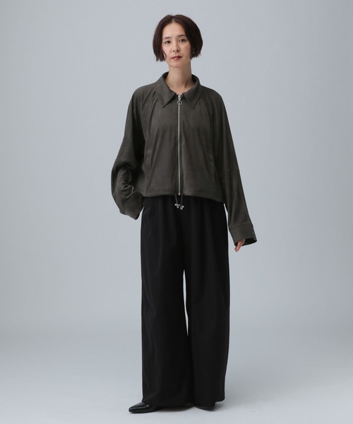 レプシィム ドロストフーディブルゾン 黒 LEPSIM｜フェイクレザー