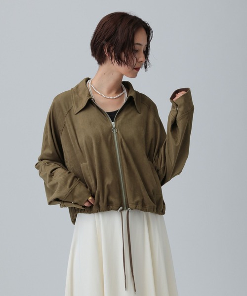 LEPSIM（レプシィム）の「フェイクスエードドロストブルゾン　582441（ブルゾン・レディース・チャコールグレー/カーキ・FREE）」の13枚目の写真