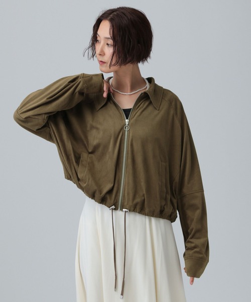 LEPSIM（レプシィム）の「フェイクスエードドロストブルゾン　582441（ブルゾン・レディース・チャコールグレー/カーキ・FREE）」の14枚目の写真