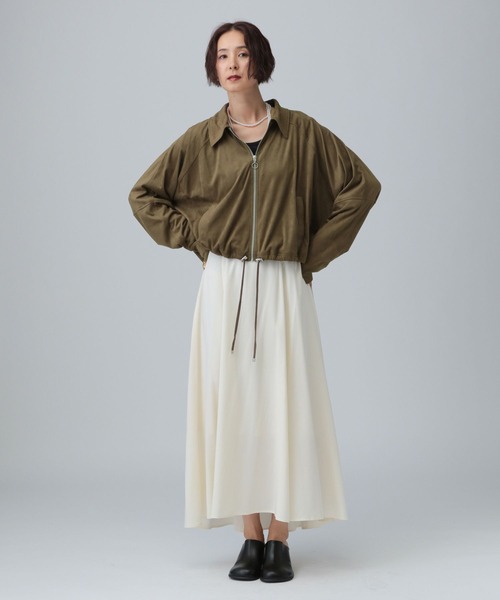 LEPSIM（レプシィム）の「フェイクスエードドロストブルゾン　582441（ブルゾン・レディース・チャコールグレー/カーキ・FREE）」の17枚目の写真