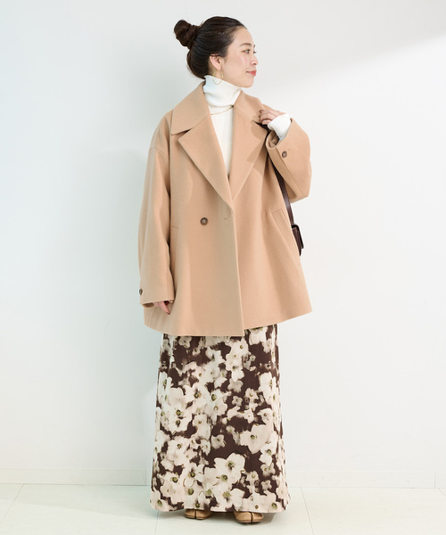 ショートメルトモッサテイラーコクーンミドル（その他アウター