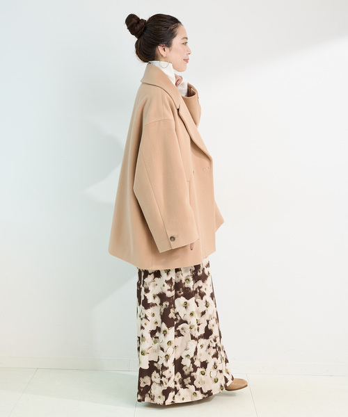 セール】ショートメルトモッサテイラーコクーンミドル（その他アウター