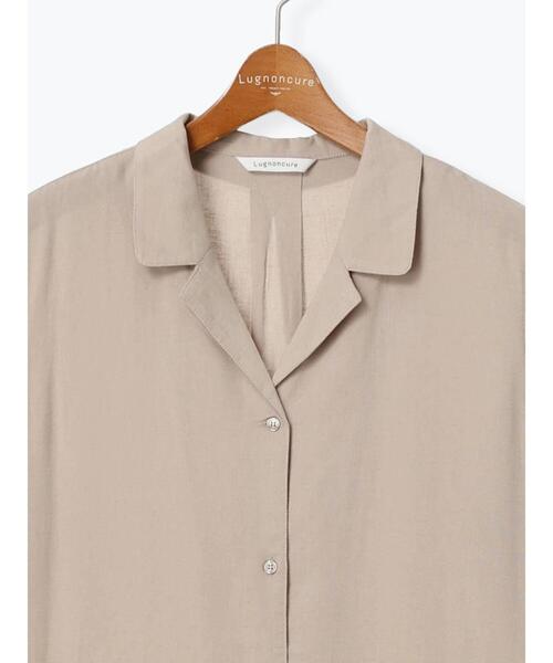 Lugnoncure（ルノンキュール）の「麻レーヨンシャツワンピース（ワンピース・レディース・ターコイズブルー/ベージュ/ブラック/ブラウン・F）」の15枚目の写真
