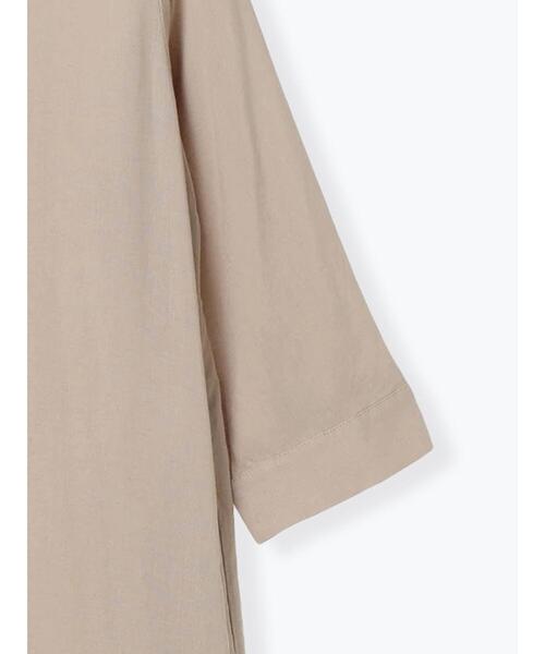 Lugnoncure（ルノンキュール）の「麻レーヨンシャツワンピース（ワンピース・レディース・ターコイズブルー/ベージュ/ブラック/ブラウン・F）」の16枚目の写真