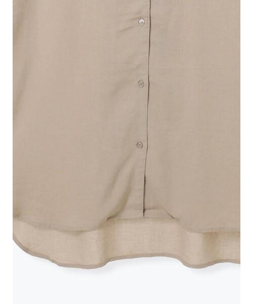 Lugnoncure（ルノンキュール）の「麻レーヨンシャツワンピース（ワンピース・レディース・ターコイズブルー/ベージュ/ブラック/ブラウン・F）」の17枚目の写真