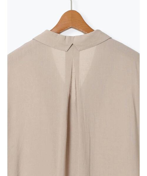 Lugnoncure（ルノンキュール）の「麻レーヨンシャツワンピース（ワンピース・レディース・ターコイズブルー/ベージュ/ブラック/ブラウン・F）」の18枚目の写真