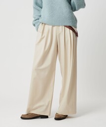 BEAUTY&YOUTH UNITED ARROWS | 毛ポリエステルレーヨンブレンド ワイドタックパンツ(その他パンツ)