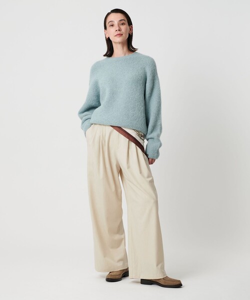 BEAUTY&YOUTH UNITED ARROWS（ビューティーアンドユースユナイテッドアローズ）の「毛ポリエステルレーヨンブレンド ワイドタックパンツ（その他パンツ・レディース・オフホワイト/グレー/ブラック・XS/S/M/L）」の9枚目の写真