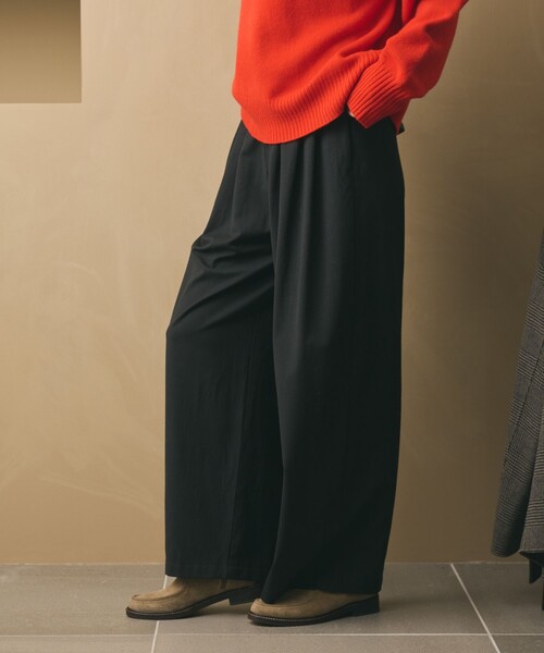 BEAUTY&YOUTH UNITED ARROWS（ビューティーアンドユースユナイテッドアローズ）の「毛ポリエステルレーヨンブレンド ワイドタックパンツ（その他パンツ・レディース・オフホワイト/グレー/ブラック・XS/S/M/L）」の11枚目の写真