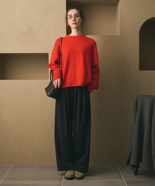 BEAUTY&YOUTH UNITED ARROWS（ビューティーアンドユースユナイテッドアローズ）の「毛ポリエステルレーヨンブレンド ワイドタックパンツ（その他パンツ・レディース・オフホワイト/グレー/ブラック・XS/S/M/L）」の12枚目の写真