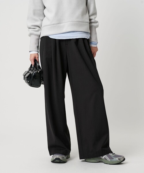 BEAUTY&YOUTH UNITED ARROWS（ビューティーアンドユースユナイテッドアローズ）の「毛ポリエステルレーヨンブレンド ワイドタックパンツ（その他パンツ・レディース・オフホワイト/グレー/ブラック・XS/S/M/L）」の14枚目の写真