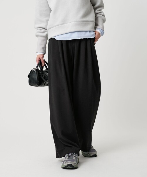 BEAUTY&YOUTH UNITED ARROWS（ビューティーアンドユースユナイテッドアローズ）の「毛ポリエステルレーヨンブレンド ワイドタックパンツ（その他パンツ・レディース・オフホワイト/グレー/ブラック・XS/S/M/L）」の15枚目の写真