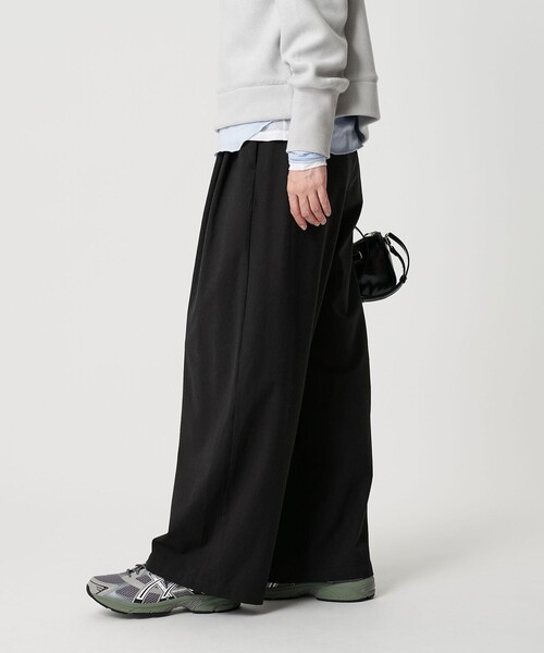 BEAUTY&YOUTH UNITED ARROWS（ビューティーアンドユースユナイテッドアローズ）の「毛ポリエステルレーヨンブレンド ワイドタックパンツ（その他パンツ・レディース・オフホワイト/グレー/ブラック・XS/S/M/L）」の16枚目の写真