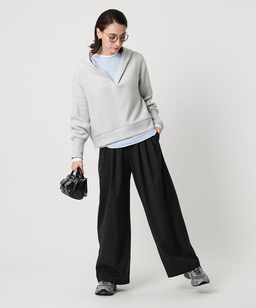 BEAUTY&YOUTH UNITED ARROWS（ビューティーアンドユースユナイテッドアローズ）の「毛ポリエステルレーヨンブレンド ワイドタックパンツ（その他パンツ・レディース・オフホワイト/グレー/ブラック・XS/S/M/L）」の17枚目の写真