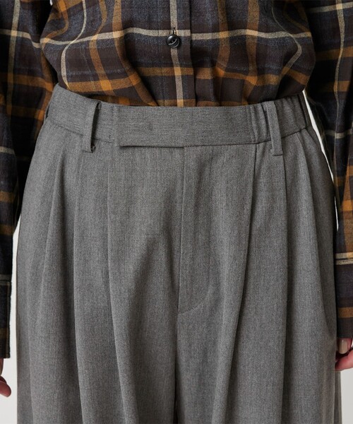 BEAUTY&YOUTH UNITED ARROWS（ビューティーアンドユースユナイテッドアローズ）の「毛ポリエステルレーヨンブレンド ワイドタックパンツ（その他パンツ・レディース・オフホワイト/グレー/ブラック・XS/S/M/L）」の21枚目の写真