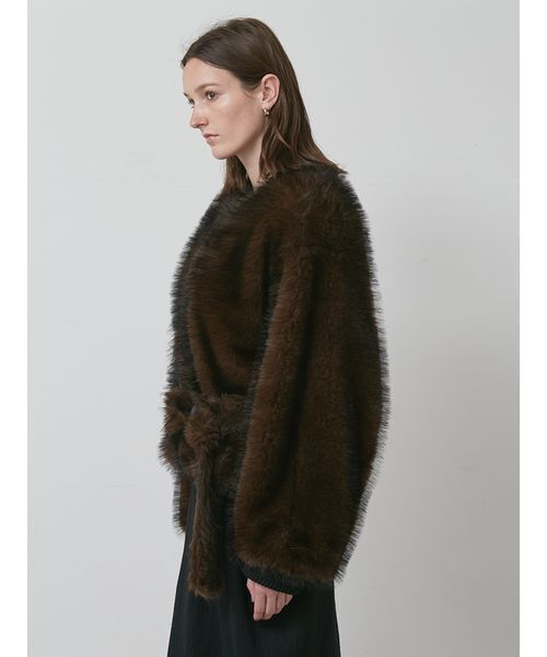 styling/（スタイリング）の「ミックスファーコート（その他アウター・レディース・キャメル/ブラウン・0/1）」の3枚目の写真