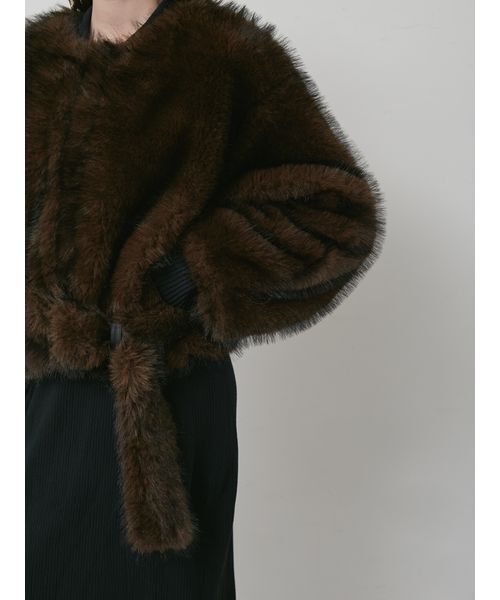 styling/（スタイリング）の「ミックスファーコート（その他アウター・レディース・キャメル/ブラウン・0/1）」の13枚目の写真