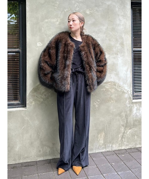 styling/（スタイリング）の「ミックスファーコート（その他アウター・レディース・キャメル/ブラウン・0/1）」の21枚目の写真