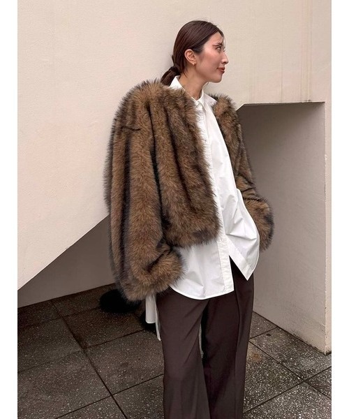 styling/（スタイリング）の「ミックスファーコート（その他アウター・レディース・キャメル/ブラウン・0/1）」の22枚目の写真