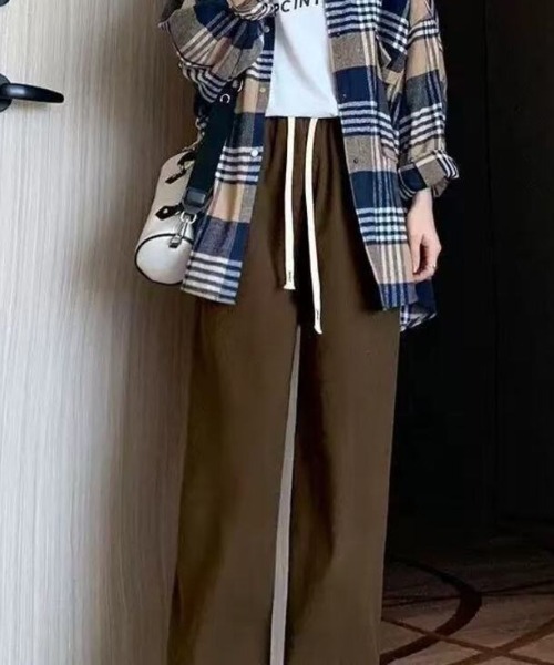 Beststore(ベストストア)の「コーデュロイパンツ 裏起毛 秋冬 ワイドパンツ(その他パンツ・レディース・グレー/ブラック/オフホワイト/ブラウン・M/XL/L)」の11枚目の写真