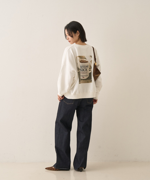 ABAHOUSE(アバハウス)の「cafe graphic フォトプリント スウェット オーバーサイズ / ユニセックス / LE TRIO ABAHOUSE(スウェット・メンズ・ホワイト・46/44/48)」の12枚目の写真