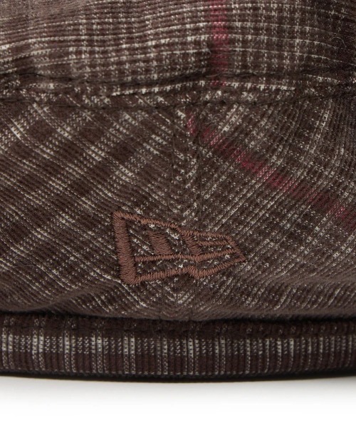NEW ERA(ニューエラ)の「NEW ERA/ニューエラ ベレー帽 Check Corduroy コーデュロイ バーントウッドチェック 14667778(ハンチング/ベレー帽・メンズ・ダークブラウン・S/M)」の6枚目の写真