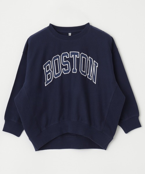 coca（coca）（コカ）の「キッズ 親子お揃いTースウェット ワッペンビッグシルエット（スウェット・キッズ・ワイン/ネイビー/オートミール/チャコール・120/130/150/140）」の15枚目の写真