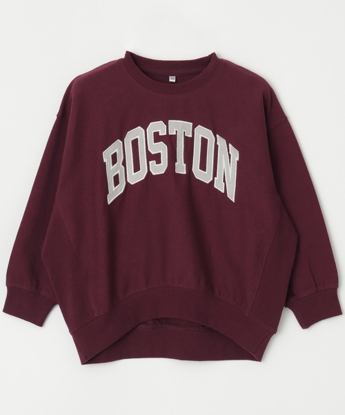 coca（coca）（コカ）の「キッズ 親子お揃いTースウェット ワッペンビッグシルエット（スウェット・キッズ・ワイン/ネイビー/オートミール/チャコール・120/130/150/140）」の16枚目の写真