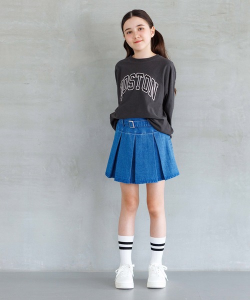 coca（coca）（コカ）の「キッズ 親子お揃いTースウェット ワッペンビッグシルエット（スウェット・キッズ・ワイン/ネイビー/オートミール/チャコール・120/130/150/140）」の12枚目の写真