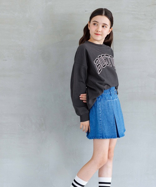 coca（coca）（コカ）の「キッズ 親子お揃いTースウェット ワッペンビッグシルエット（スウェット・キッズ・ワイン/ネイビー/オートミール/チャコール・120/130/150/140）」の10枚目の写真