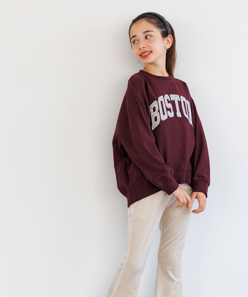 coca（coca）（コカ）の「キッズ 親子お揃いTースウェット ワッペンビッグシルエット（スウェット・キッズ・ワイン/ネイビー/オートミール/チャコール・120/130/150/140）」の22枚目の写真