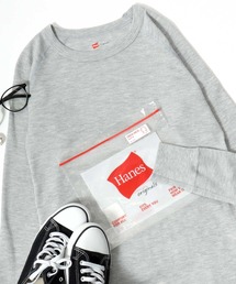 Hanes(ヘインズ)ワッフルクルーネックロングスリーブTシャツ/パックT レディース