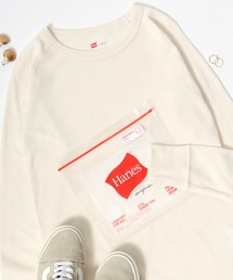 Hanes(ヘインズ)ワッフルクルーネックロングスリーブTシャツ/パックT レディース