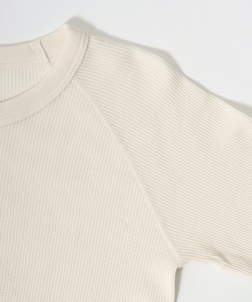 HANES（ヘインズ）の「Hanes（ヘインズ）ワッフルクルーネックロングスリーブTシャツ/パックT レディース（Tシャツ/カットソー・レディース・アイボリー/ネイビー/グレー・FREE）」の13枚目の写真