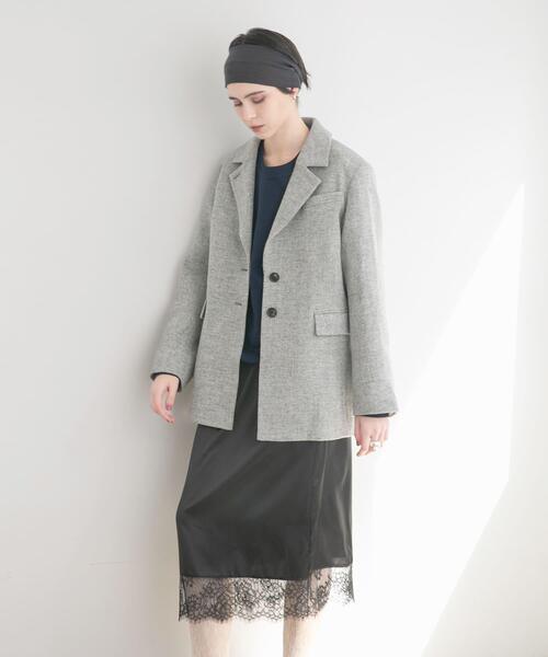 URBAN RESEARCH（アーバンリサーチ）の「ブリティッシュウールツイードジャケット（その他アウター・レディース・カーキ/ライトグレー・38/36）」の7枚目の写真