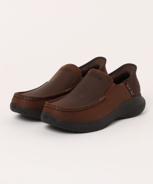 SKECHERS(スケッチャーズ)の「《SKECHERS》53 PARSON-OSWIN(スリッポン・メンズ・ブラック×ブラック/ブラウン・28.0cm/27.5cm/27.0cm/26.5cm/26.0cm/25.5cm/25.0cm)」の1枚目の写真