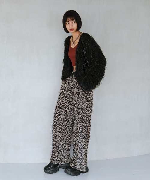 PAGEBOY（ページボーイ）の「モンスターモップカーディガン（カーディガン/ボレロ・レディース・ブラウン系その他/ブラック/オフホワイト・FREE）」の14枚目の写真