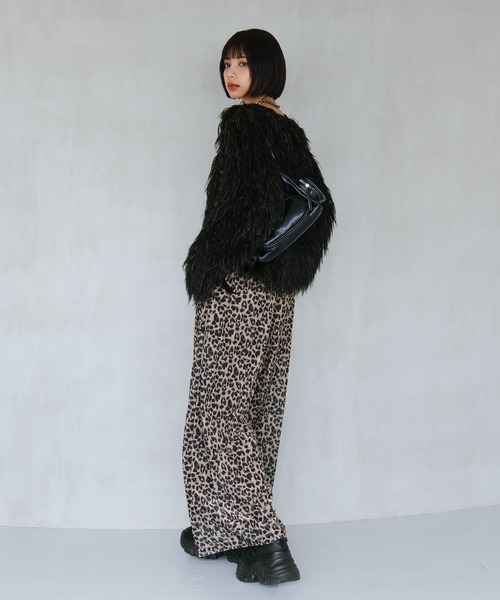 PAGEBOY（ページボーイ）の「モンスターモップカーディガン（カーディガン/ボレロ・レディース・ブラウン系その他/ブラック/オフホワイト・FREE）」の15枚目の写真